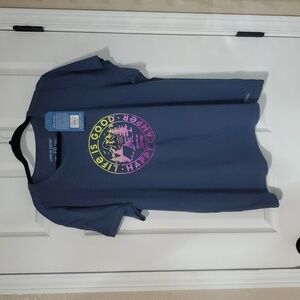 Life is Good Blue Graphic T-Shirt